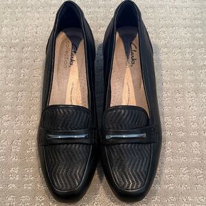 New Clarks Collection Women's Black Juliet Aster Loafers 7.5